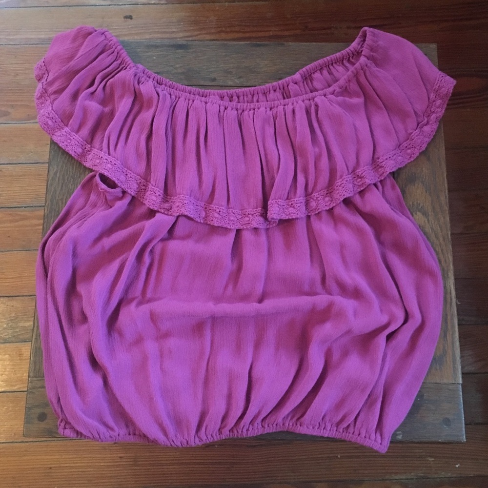 Purple off the shoulder top